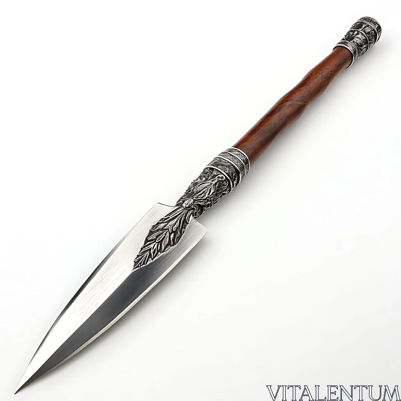 AI ART Polished Spear with Intricate Details