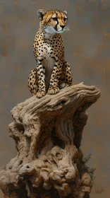 Majestic Cheetah on Rocky Outcrop