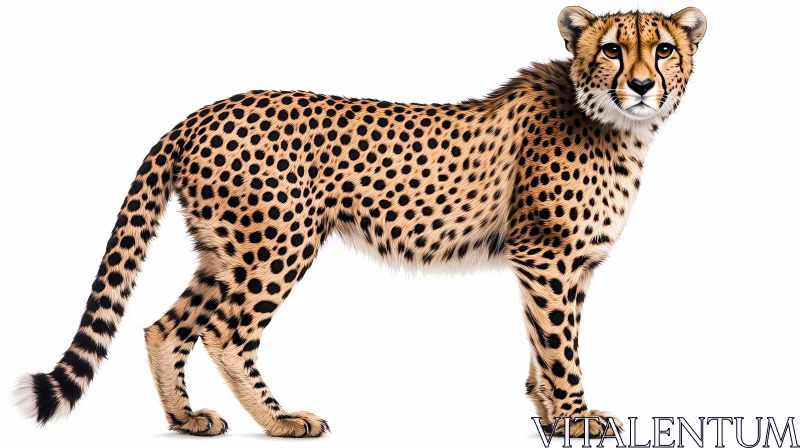 Elegant Cheetah Portrait AI Image