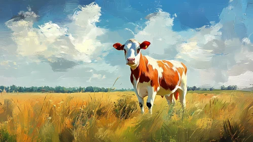Pastoral Cow Artwork