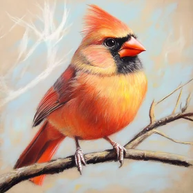 Crimson Plumage: Cardinal Bird Portrait