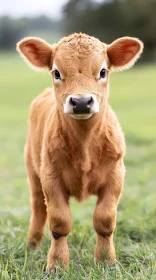 Young Calf Grazing