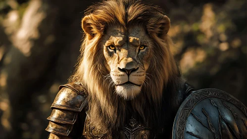 Armored Lion: A Noble Warrior