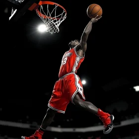 Athlete Jumping to Score