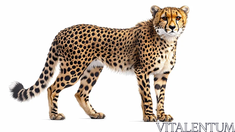 Elegant Cheetah Artistry AI Image