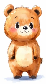 Adorable Fuzzy Teddy Bear Art