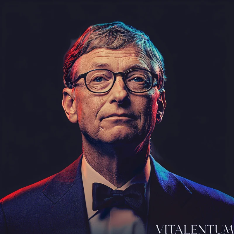 AI ART Bill Gates in Formal Attire