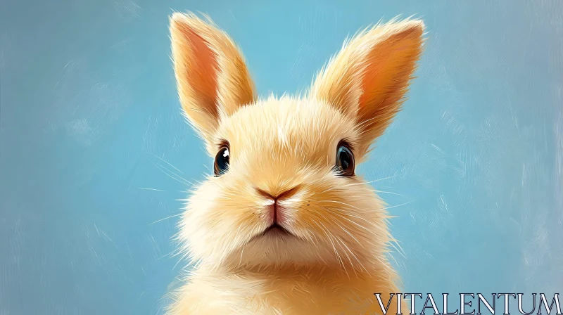 AI ART Fluffy Rabbit Illustration