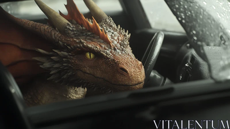 AI ART Dragon in Car