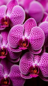 Purple Orchid Flowers in Detailed Macro Photography