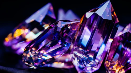 Radiant Purple and Blue Crystals: A Tonalist Masterpiece