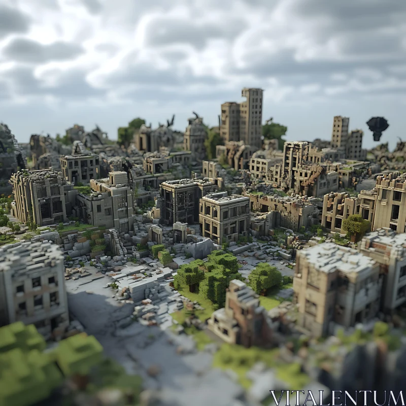 AI ART Ruined City Aftermath