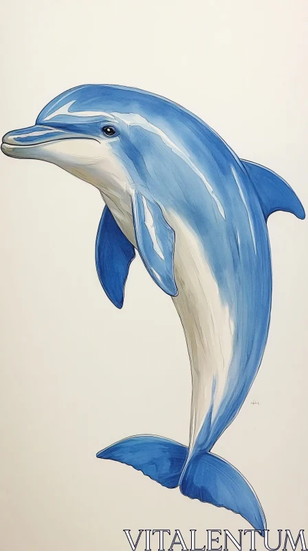 Marine Beauty: Dolphin Art AI Image