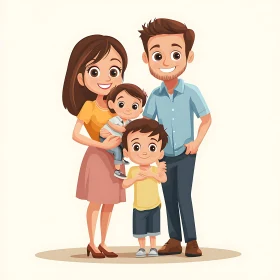 Happy Family Cartoon Image