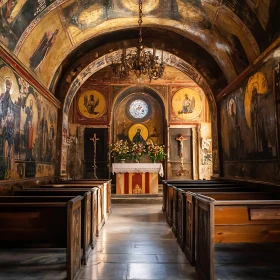 Historic Church with Antique Paintings