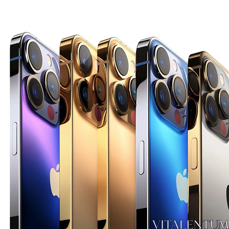 Latest Smartphone Design Showcasing Multiple Finishes AI Image