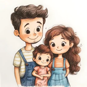 Cartoon Family Portrait