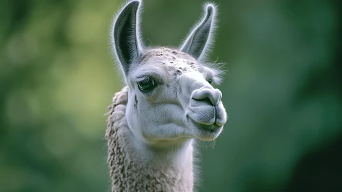 Intimate Look at a Llama in Natural Habitat