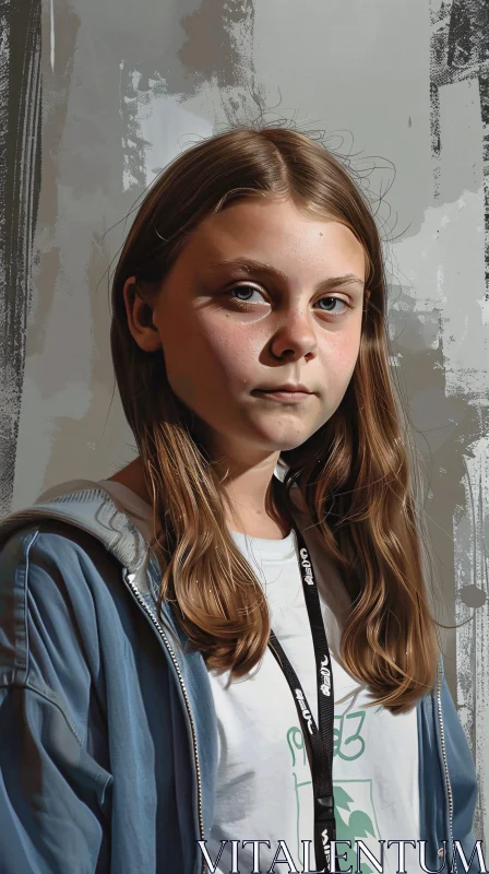 AI ART Portrait of Greta Thunberg