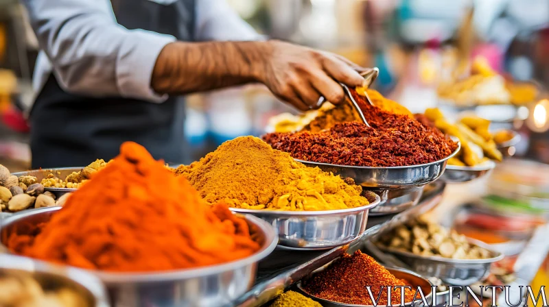 Spice Market: A Symphony of Flavors AI Image