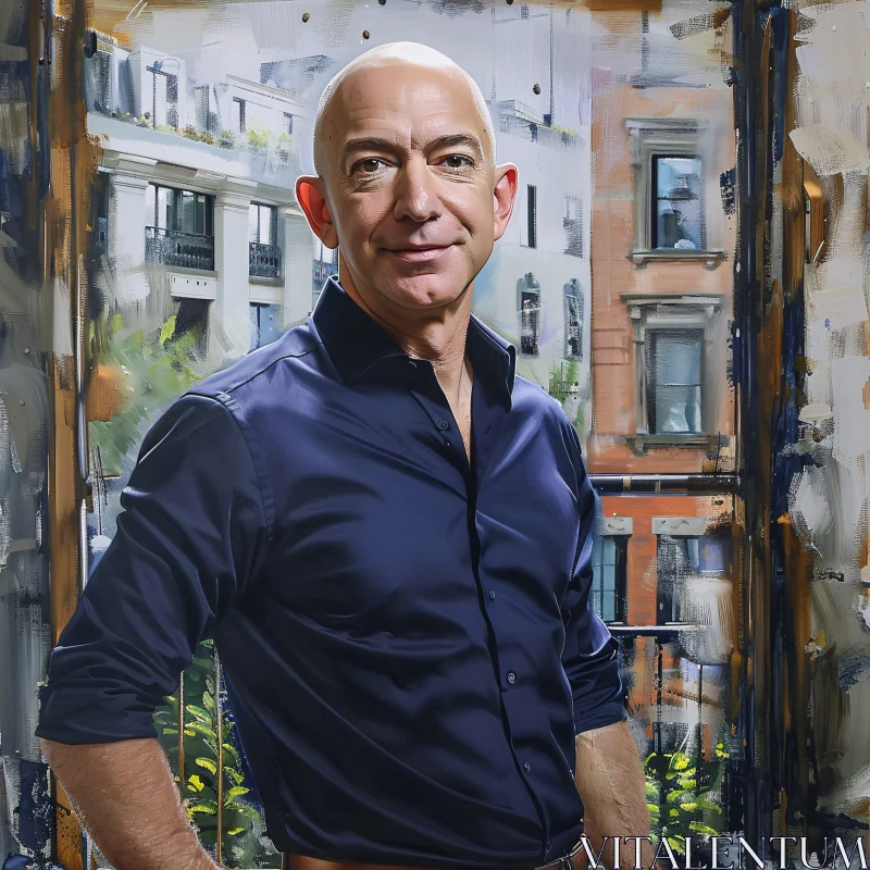 AI ART Urban Portrait of Jeff Bezos