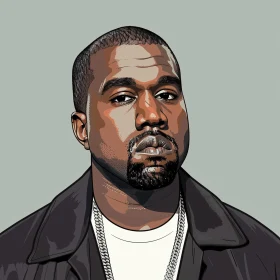 Kanye West Artistic Illustration