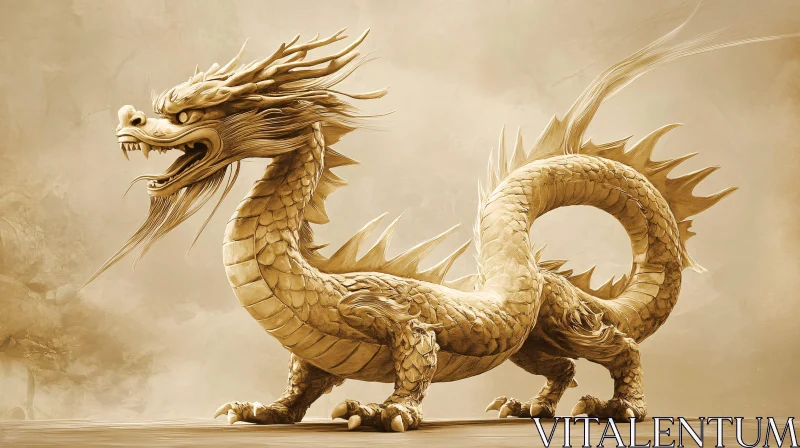 AI ART Detailed Dragon Illustration