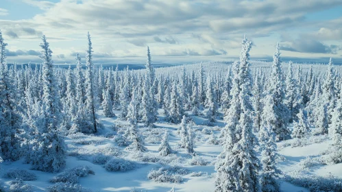 Serene Winter Wonderland in The Forest