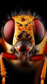 Detailed Close-up of Fly Face - Unique Wildlife Photography