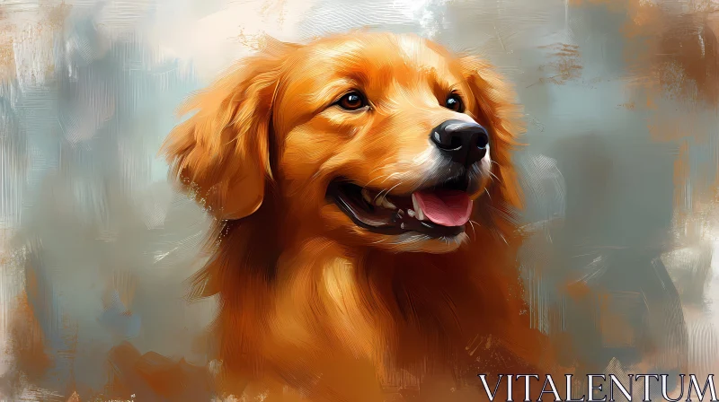 AI ART Retriever Portrait in Digital Art