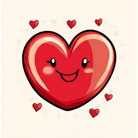 Smiling Heart Surrounded by Love