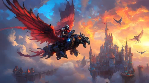 Mechanical Dragon Flight to the Castle
