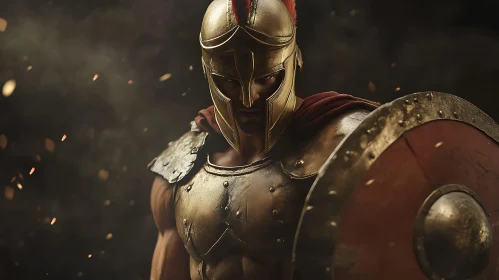 Ancient Warrior Ready for Battle