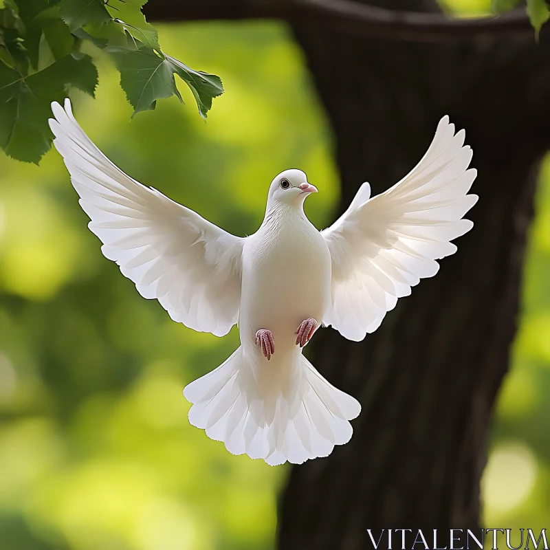 Dove in Flight AI Image