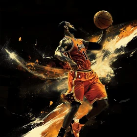 Athlete Shooting Basketball