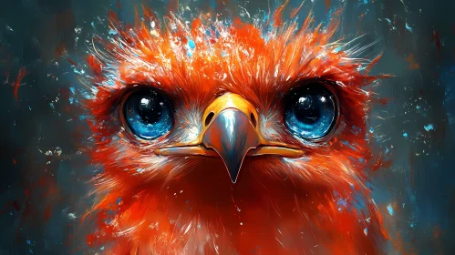 Vivid Artistic Bird Portrait
