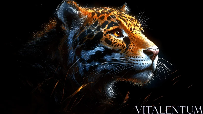 AI ART Illuminated Jaguar Art