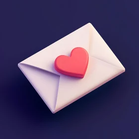 Stylized Envelope with Heart