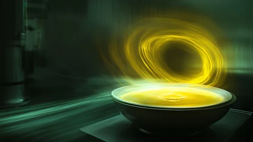 Radiant Bowl and Portal Abstract Art