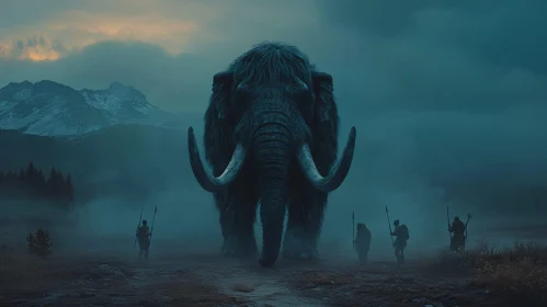 Prehistoric Hunters and the Giant Mammoth