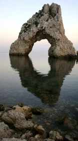 Natural Rock Arch and Reflective Waterscape