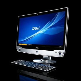 Modern Dell All-in-One PC With Keyboard and Monitor