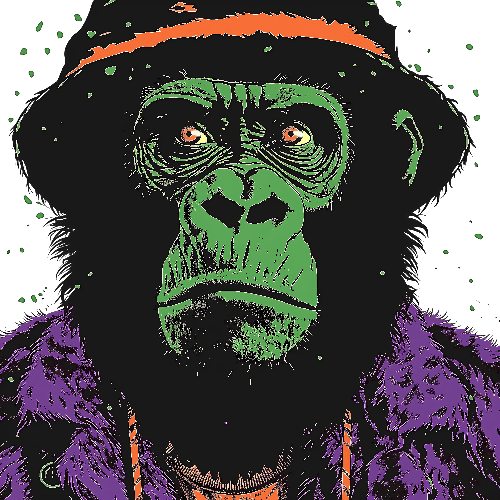 Trendy Gorilla Graphic for Fashionable Apparel