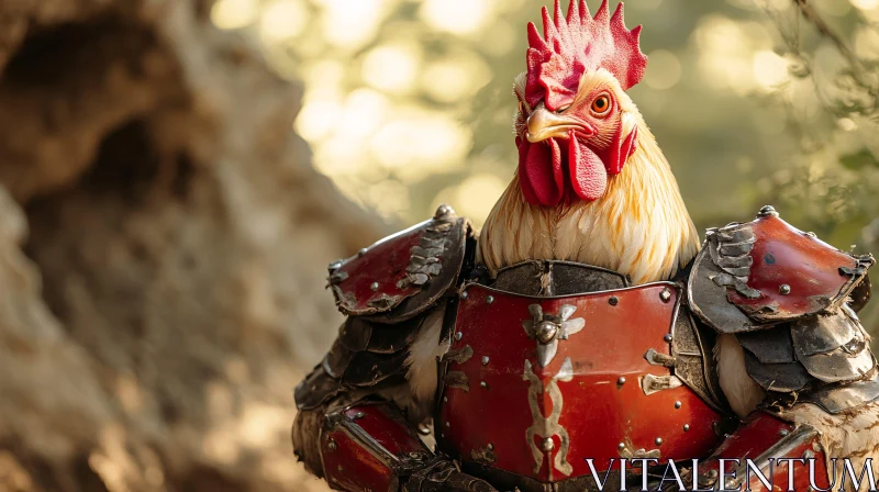 AI ART Chicken Knight in Shining Armor Portrait