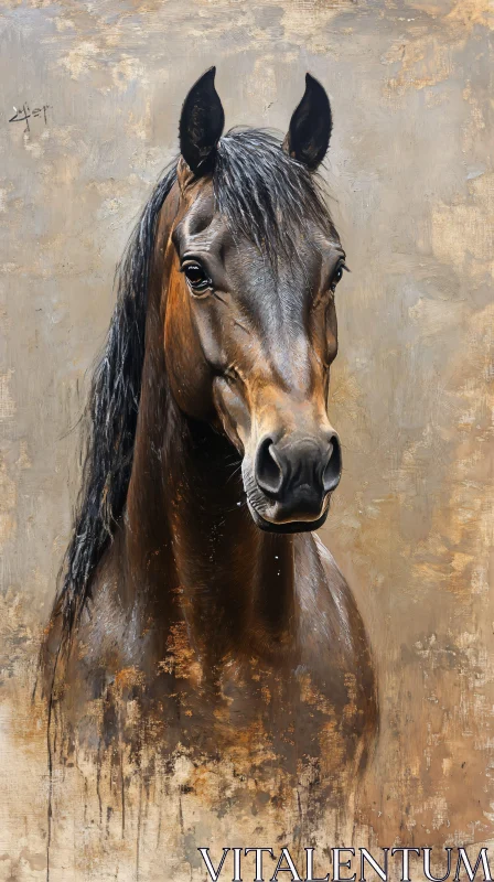 Equine Elegance Painting AI Image