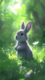 Charming Forest Bunny Amidst Nature