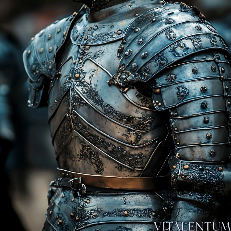 AI ART Detailed View of Medieval Knight Armor