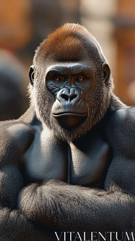 Gorilla Portrait AI Image