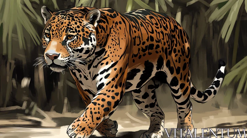 AI ART Jaguar in Its Natural Habitat