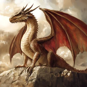 Golden Dragon on Rocky Peak